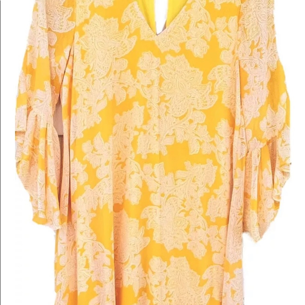 Calvin Klein dress 4 Ladies Yellow White NWT $98